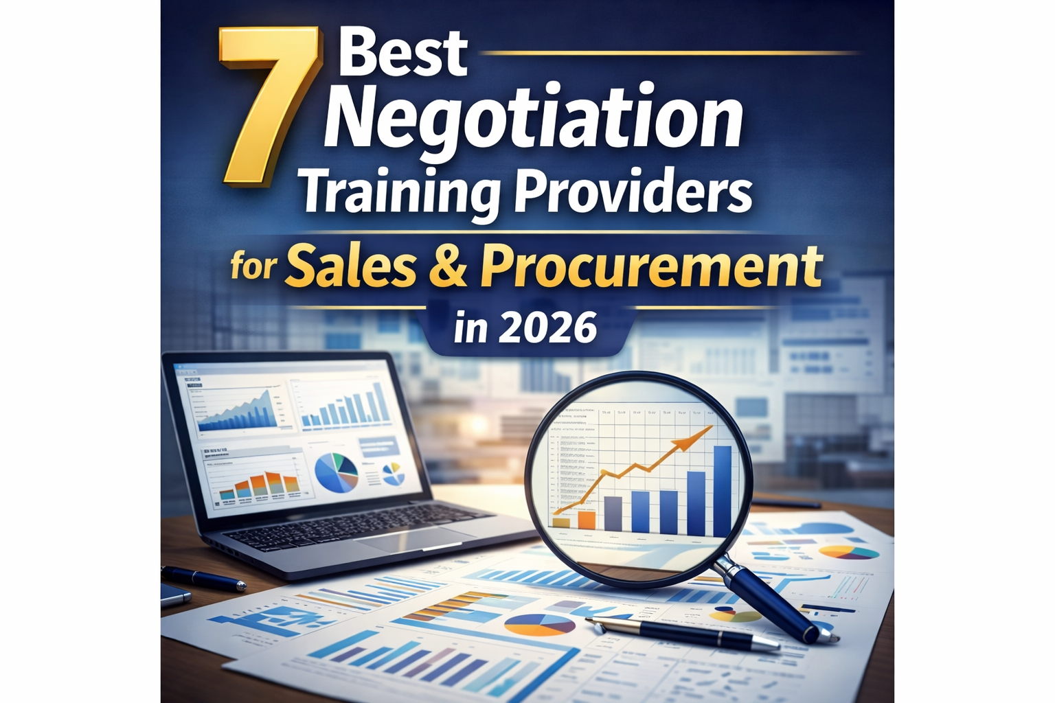 7 best negotiation training providers for sales and procurement in 2026 featured image with charts and research analysis