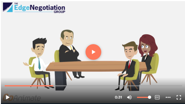 Concession Trading negotiation training video showing business professionals discussing trade-offs and value exchanges during a negotiation.